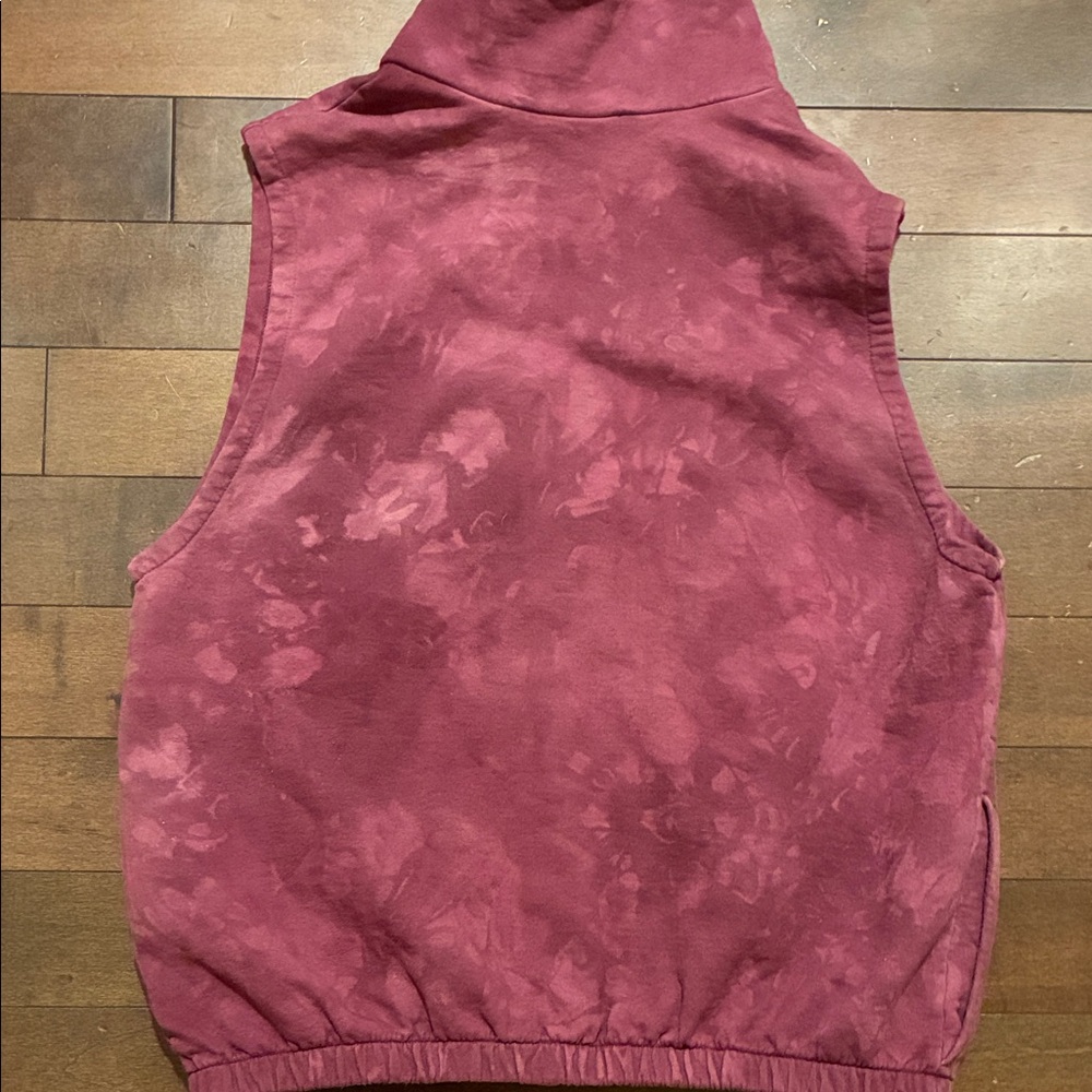 Vintage Tye Dye Dagoli Purple Sleeveless Zip-Up Vest. Thick Sweatshirt fabric. - Picture 6 of 6